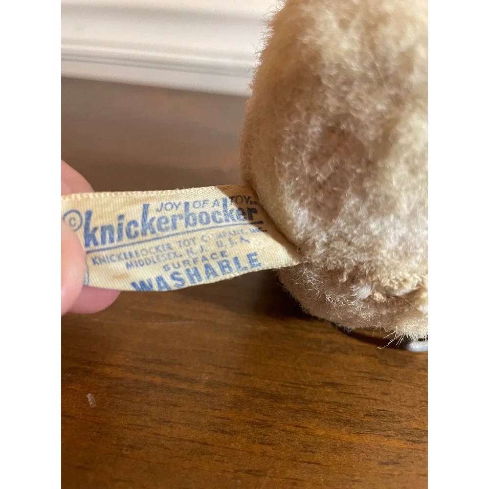 Vintage Knickerbocker Animals of Distinction Wind Up Plush Cat Blue Eyes Cream